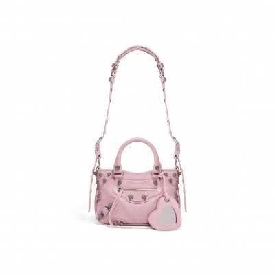 BALENCIAGA NEO CAGOLE SHOULDER BAG IN LIGHT PINK 7515231VG9Y6904 (29.2*23.8*5cm)